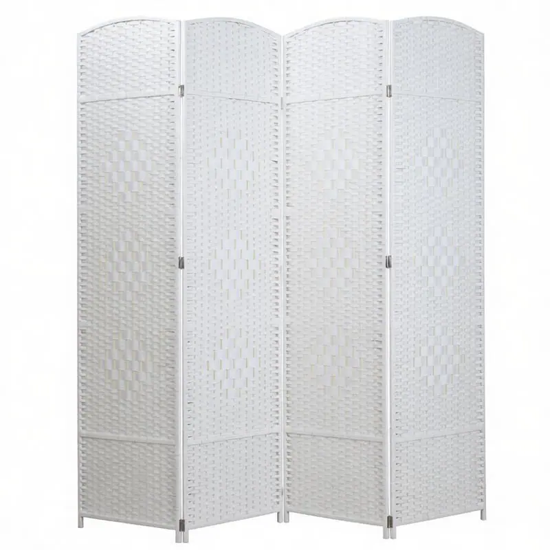 Handmade Woven Room Divider Screen, Eco-Friendly Natural Fiber Privacy Partition for Wholesale