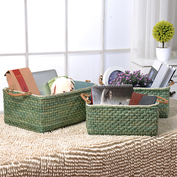 Custom Color Woven Storage Baskets for Cabinet Shelf Organization