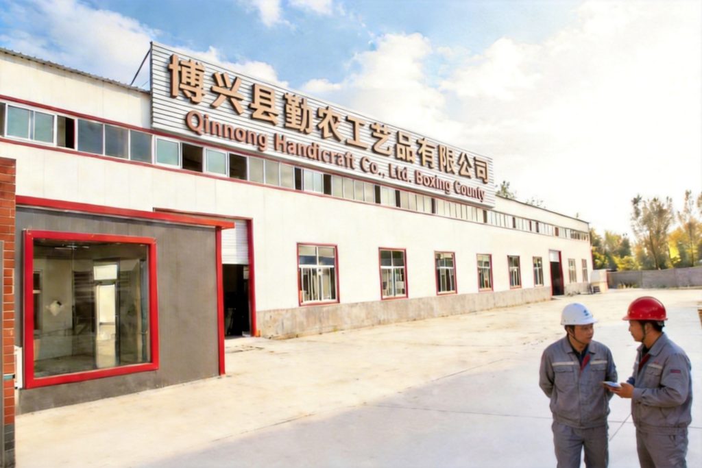WovenNatural 4000 sqm production facility exterior, professional B2B factory for natural