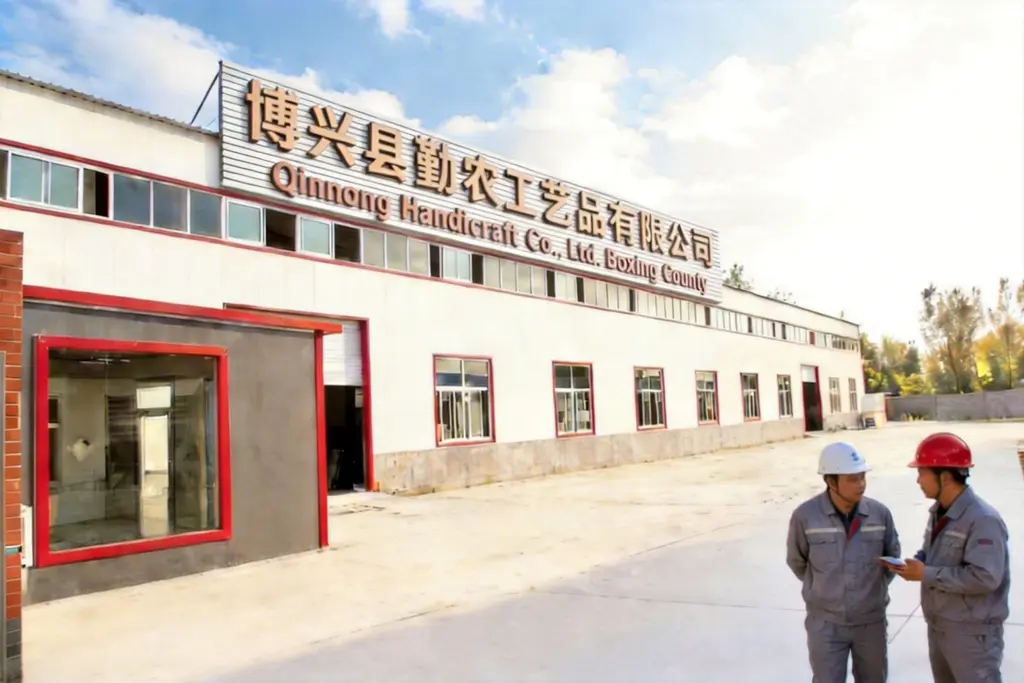 WovenNatural 4000 sqm production facility exterior, professional B2B factory for natural